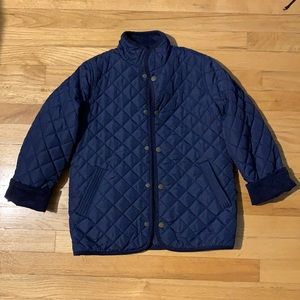 NWT E.LAND Navy Blue Light Weight Boys Dress Coat- Size 8